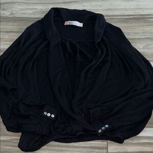 Free People Beach Black Draped top